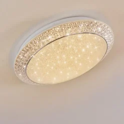 hofstein Plafonnier Parrita LED Blanc, 1 lumière, Télécommandes, Changeur de couleurs* Éclairage Led