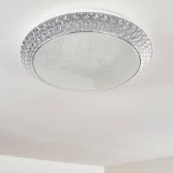 hofstein Plafonnier Parrita LED Blanc, 1 lumière, Télécommandes, Changeur de couleurs* Éclairage Led