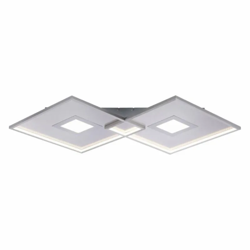 Luminaires Paul Neuhaus Plafonnier Paul Neuhaus AMARA LED Nickel mat, 1 lumière, Télécommandes* Éclairage Led