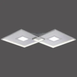 Luminaires Paul Neuhaus Plafonnier Paul Neuhaus AMARA LED Nickel mat, 1 lumière, Télécommandes* Éclairage Led
