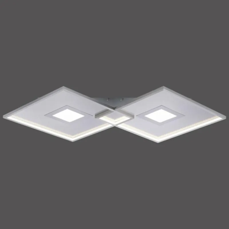Luminaires Paul Neuhaus Plafonnier Paul Neuhaus AMARA LED Nickel mat, 1 lumière, Télécommandes* Éclairage Led