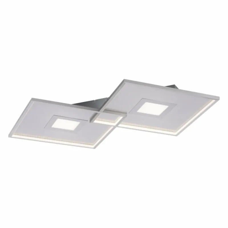 Luminaires Paul Neuhaus Plafonnier Paul Neuhaus AMARA LED Nickel mat, 1 lumière, Télécommandes* Éclairage Led