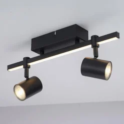 Luminaires Paul Neuhaus Plafonnier Paul Neuhaus BARIK LED Noir, 2 lumières* Spots Et Projecteurs