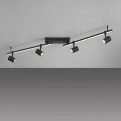 Luminaires Paul Neuhaus Plafonnier Paul Neuhaus BARIK LED Noir, 4 lumières* Éclairage Led