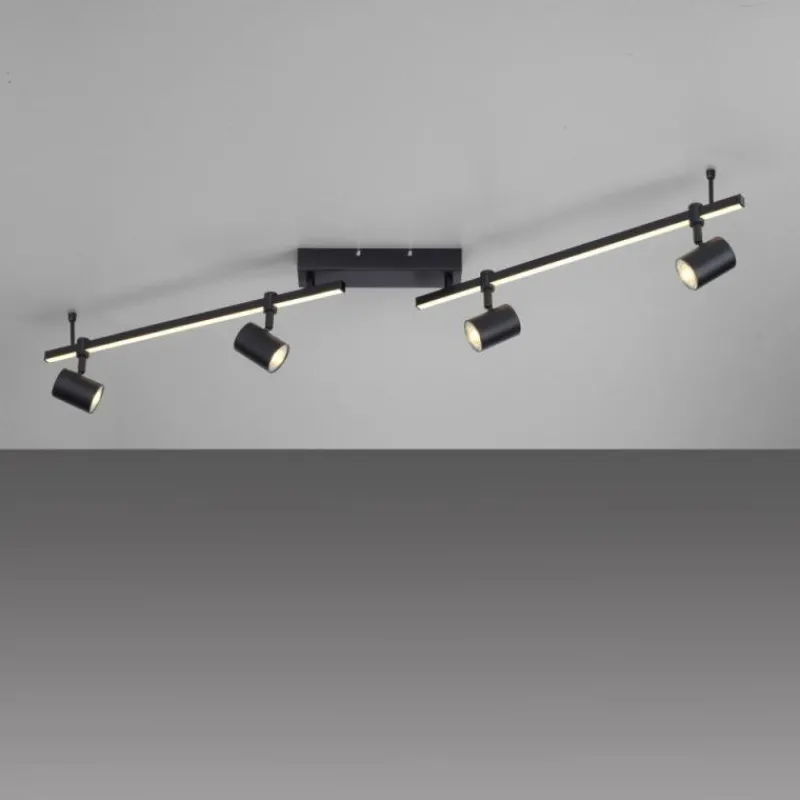 Luminaires Paul Neuhaus Plafonnier Paul Neuhaus BARIK LED Noir, 4 lumières* Éclairage Led