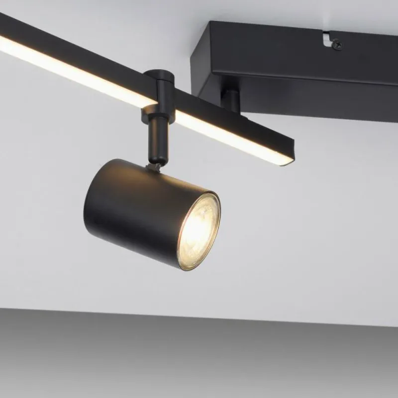 Luminaires Paul Neuhaus Plafonnier Paul Neuhaus BARIK LED Noir, 4 lumières* Éclairage Led