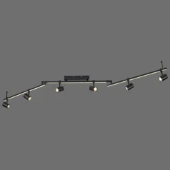 Luminaires Paul Neuhaus Plafonnier Paul Neuhaus BARIK LED Noir, 6 lumières* Éclairage Led