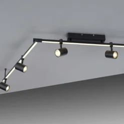 Luminaires Paul Neuhaus Plafonnier Paul Neuhaus BARIK LED Noir, 6 lumières* Éclairage Led