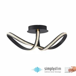 Luminaires Paul Neuhaus Plafonnier Paul Neuhaus BRILLA LED Noir, 1 lumière* Éclairage Led