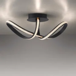 Luminaires Paul Neuhaus Plafonnier Paul Neuhaus BRILLA LED Noir, 1 lumière* Éclairage Led