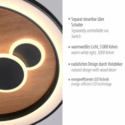 Lampes En Bois-Luminaires Paul Neuhaus Plafonnier Paul Neuhaus ELIZA LED Écru, 2 lumières