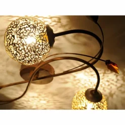 Lampes Art Déco-Luminaires Paul Neuhaus Plafonnier Paul Neuhaus GRETA Rouille, 4 lumières