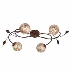 Lampes Art Déco-Luminaires Paul Neuhaus Plafonnier Paul Neuhaus GRETA Rouille, 4 lumières