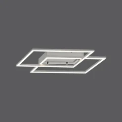 Luminaires Paul Neuhaus Plafonnier Paul Neuhaus INIGO LED Acier inoxydable, 2 lumières* Éclairage Led