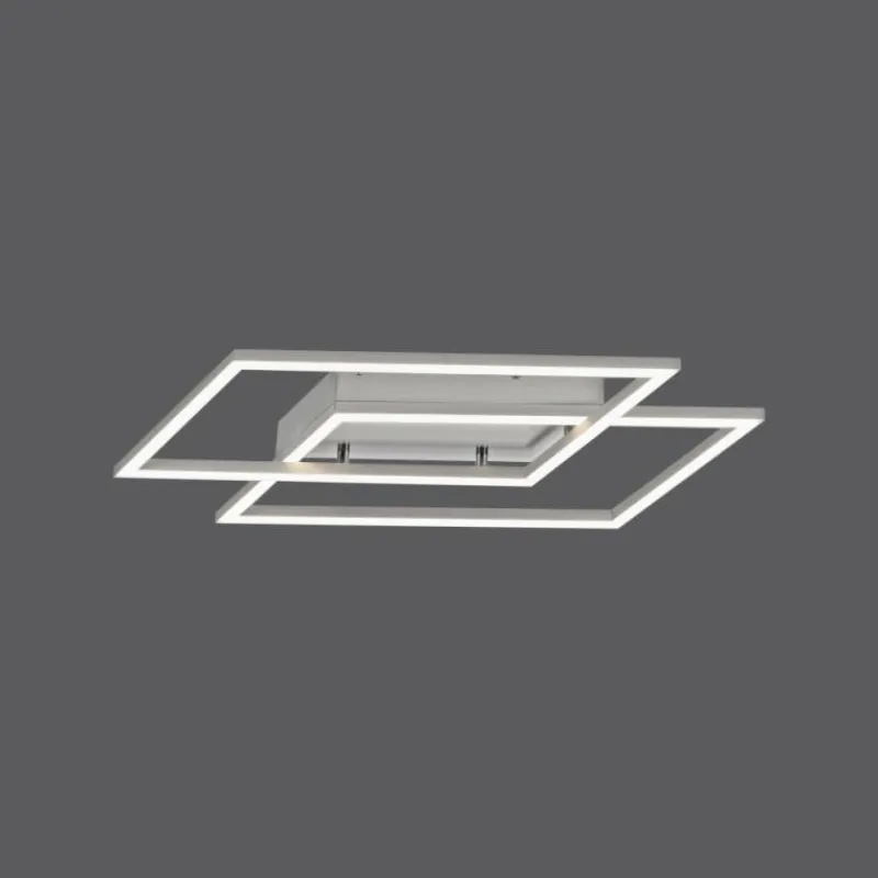 Luminaires Paul Neuhaus Plafonnier Paul Neuhaus INIGO LED Acier inoxydable, 2 lumières* Éclairage Led