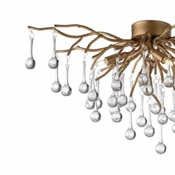 Luminaires Paul Neuhaus Plafonnier Paul Neuhaus ICICLE Vieux laiton, 4 lumières