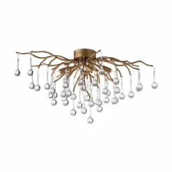 Luminaires Paul Neuhaus Plafonnier Paul Neuhaus ICICLE Vieux laiton, 4 lumières