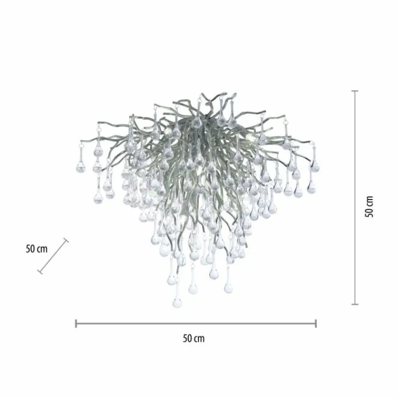 Luminaires Paul Neuhaus Plafonnier Paul Neuhaus ICICLE Acier inoxydable, 9 lumières