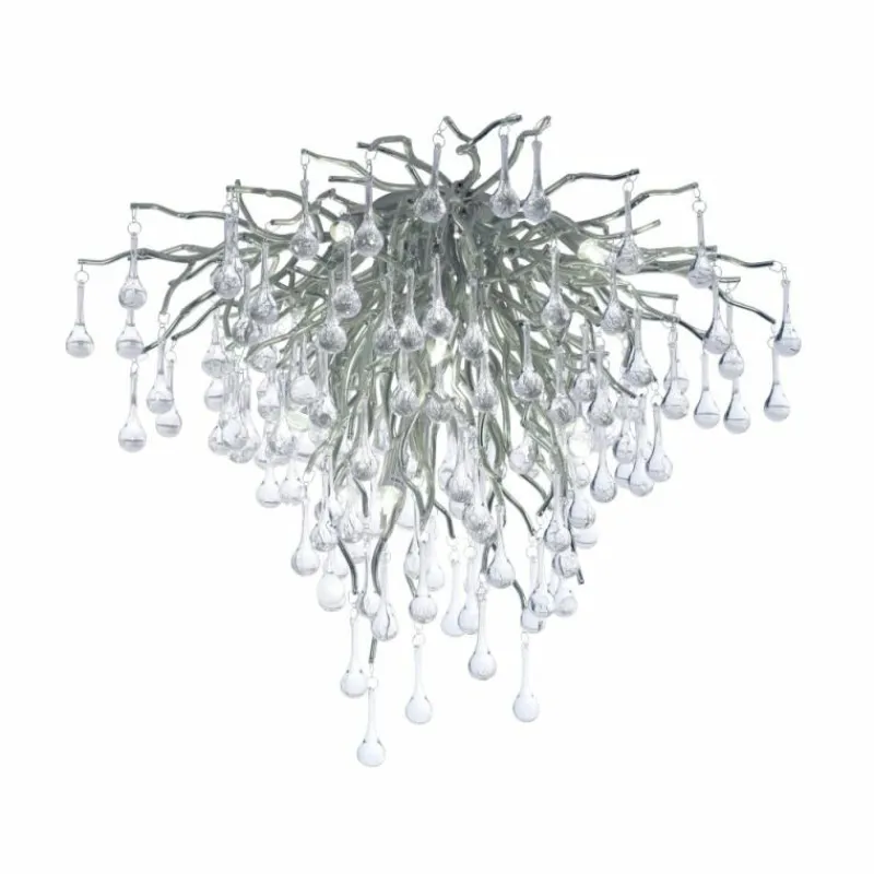 Luminaires Paul Neuhaus Plafonnier Paul Neuhaus ICICLE Acier inoxydable, 9 lumières