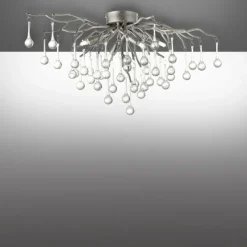 Luminaires Paul Neuhaus Plafonnier Paul Neuhaus ICICLE Argenté, 4 lumières