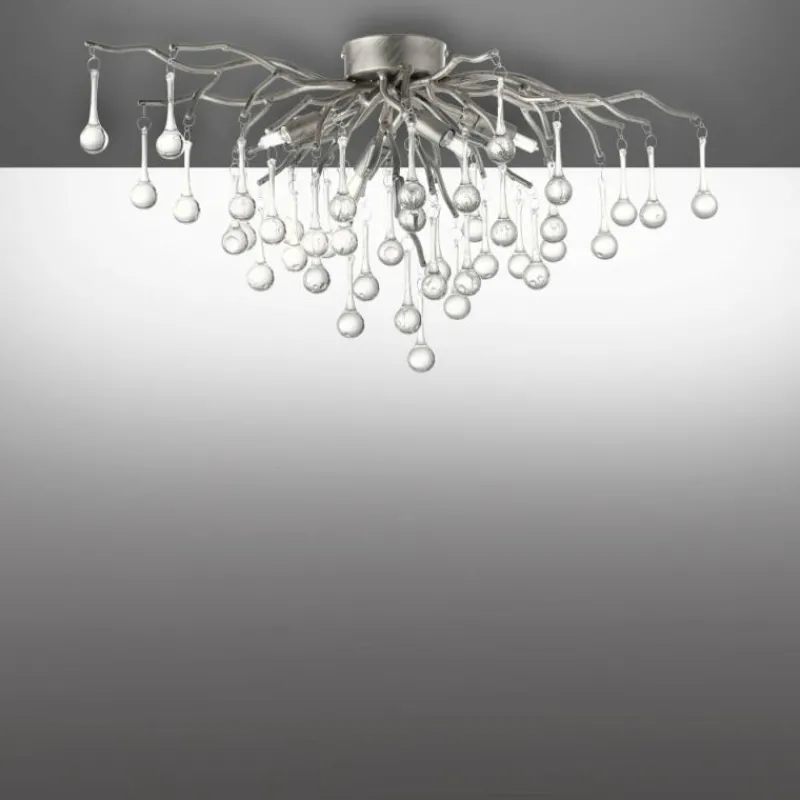 Luminaires Paul Neuhaus Plafonnier Paul Neuhaus ICICLE Argenté, 4 lumières