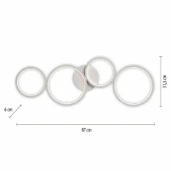 Luminaires Paul Neuhaus Plafonnier Paul Neuhaus KIRINGE LED Blanc, 1 lumière* Éclairage Led