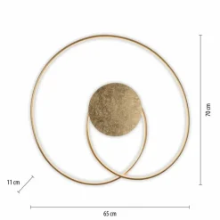 Lampes Dorées-Luminaires Paul Neuhaus Plafonnier Paul Neuhaus NASTRO LED Or, 1 lumière