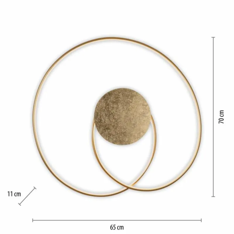 Lampes Dorées-Luminaires Paul Neuhaus Plafonnier Paul Neuhaus NASTRO LED Or, 1 lumière