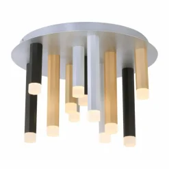 Luminaires Paul Neuhaus Plafonnier Paul Neuhaus PURE-GEMIN LED Aluminium, Noir, 12 lumières* Éclairage Led