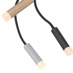 Luminaires Paul Neuhaus Plafonnier Paul Neuhaus PURE-GEMIN LED Aluminium, Laiton, Noir, 6 lumières* Éclairage Led