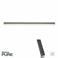 Luminaires Paul Neuhaus Plafonnier Paul Neuhaus PURE-LINES LED Anthracite, 1 lumière, Télécommandes* Éclairage Led
