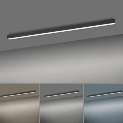 Luminaires Paul Neuhaus Plafonnier Paul Neuhaus PURE-LINES LED Anthracite, 1 lumière, Télécommandes* Éclairage Led