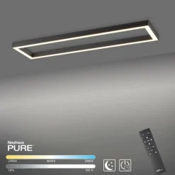 Luminaires Paul Neuhaus Plafonnier Paul Neuhaus PURE-LINES LED Anthracite, 1 lumière, Télécommandes* Éclairage Led