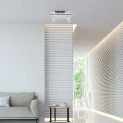 Luminaires Paul Neuhaus Plafonnier Paul Neuhaus PURE-MIRA LED Aluminium, 2 lumières, Télécommandes* Éclairage Led