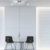 Luminaires Paul Neuhaus Plafonnier Paul Neuhaus PURE-MIRA LED Aluminium, 4 lumières, Télécommandes* Éclairage Led