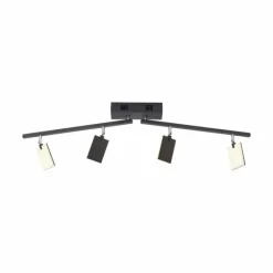 Luminaires Paul Neuhaus Plafonnier Paul Neuhaus PURE-MIRA LED Noir, 4 lumières, Télécommandes* Éclairage Led