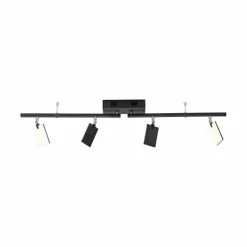 Luminaires Paul Neuhaus Plafonnier Paul Neuhaus PURE-MIRA LED Noir, 4 lumières, Télécommandes* Éclairage Led