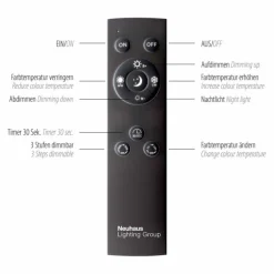 Luminaires Paul Neuhaus Plafonnier Paul Neuhaus PURE-MIRA LED Noir, 6 lumières, Télécommandes* Éclairage Led