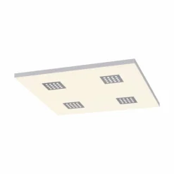 Luminaires Paul Neuhaus Plafonnier Paul Neuhaus PURE-NEO LED Aluminium, 4 lumières, Télécommandes* Éclairage Led