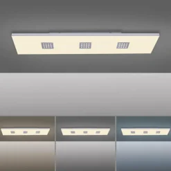 Luminaires Paul Neuhaus Plafonnier Paul Neuhaus PURE-NEO LED Aluminium, 3 lumières, Télécommandes* Éclairage Led