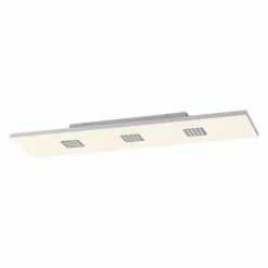 Luminaires Paul Neuhaus Plafonnier Paul Neuhaus PURE-NEO LED Aluminium, 3 lumières, Télécommandes* Éclairage Led