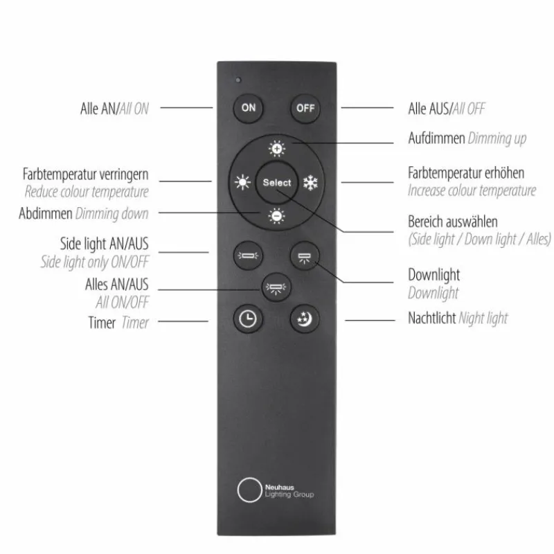 Luminaires Paul Neuhaus Plafonnier Paul Neuhaus PURE-LINES LED Aluminium, 1 lumière, Télécommandes* Éclairage Led