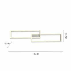 Luminaires Paul Neuhaus Plafonnier Paul Neuhaus PAAN LED Acier brossé, 1 lumière, Télécommandes* Éclairage Led