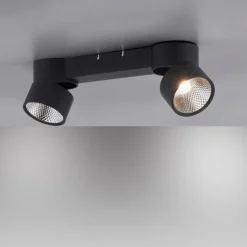 Luminaires Paul Neuhaus Plafonnier Paul Neuhaus PURE-NOLA LED Noir, 2 lumières* Éclairage Led