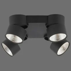 Luminaires Paul Neuhaus Plafonnier Paul Neuhaus PURE-NOLA LED Noir, 4 lumières* Spots Et Projecteurs