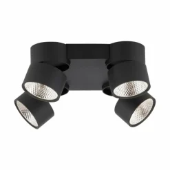 Luminaires Paul Neuhaus Plafonnier Paul Neuhaus PURE-NOLA LED Noir, 4 lumières* Spots Et Projecteurs