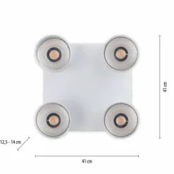 Luminaires Paul Neuhaus Plafonnier Paul Neuhaus PURE-NOLA LED Blanc, 4 lumières* Éclairage Led