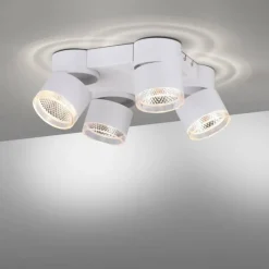 Luminaires Paul Neuhaus Plafonnier Paul Neuhaus PURE-NOLA LED Blanc, 4 lumières* Éclairage Led