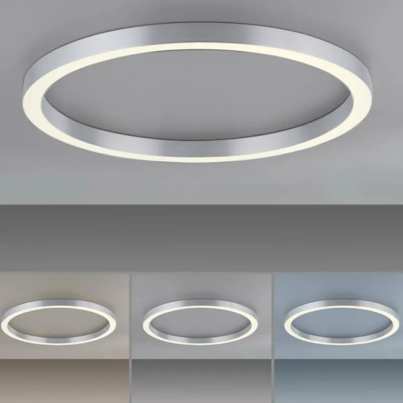 Luminaires Paul Neuhaus Plafonnier Paul Neuhaus PURE-LINES LED Argenté, 1 lumière, Télécommandes* Éclairage Led