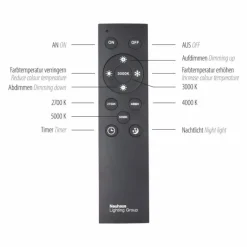 Luminaires Paul Neuhaus Plafonnier Paul Neuhaus PURE-LINES LED Argenté, 1 lumière, Télécommandes* Éclairage Led